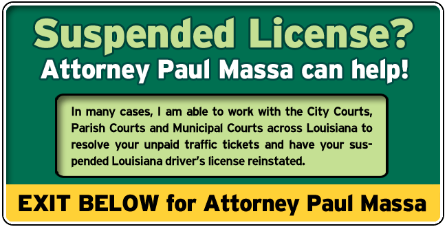 Livingston, Louisiana License Restoration Lawyer Paul Massa