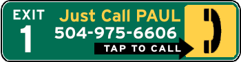 Call 504-975-6606 for Livingston Parish, Louisiana ticket attorney Paul Massa Exit 1 graphic